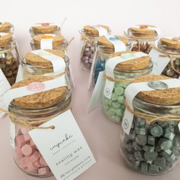 Wax Seal Beads in Glass Jar x10 Pack - Bestseller, Envelope Seal, Wax Seal, Stationery, Hobbies