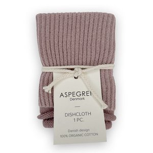 Dishcloth - Organic Cotton - Knitted - Ripple - Mauve