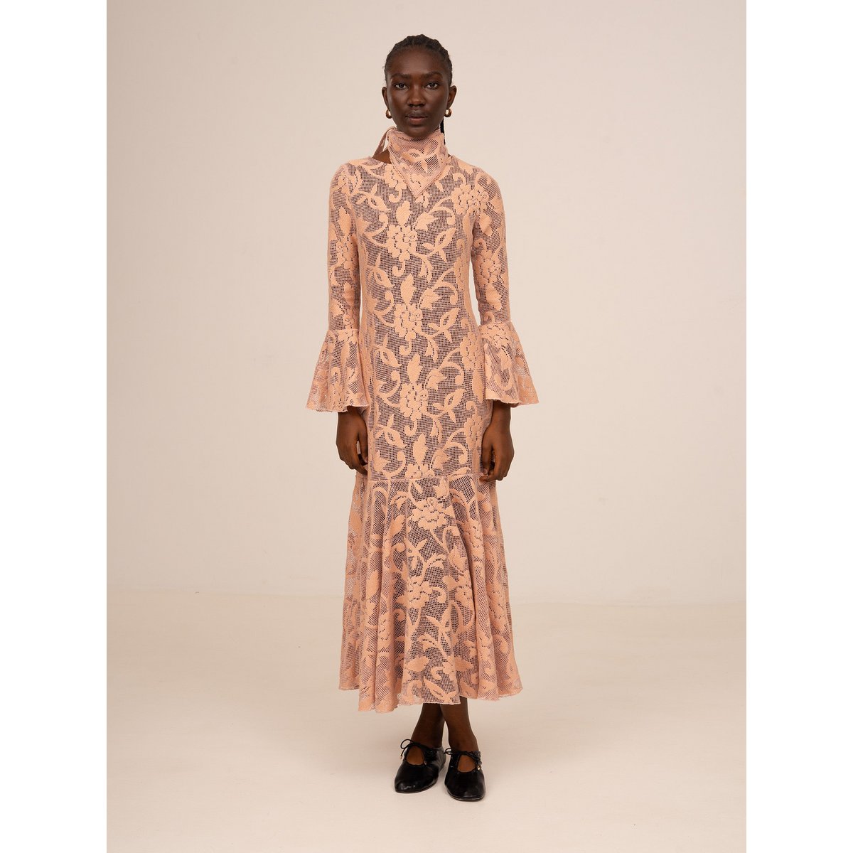Foulard brodé Jester rose