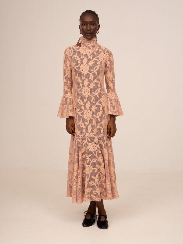 Foulard brodé Jester rose