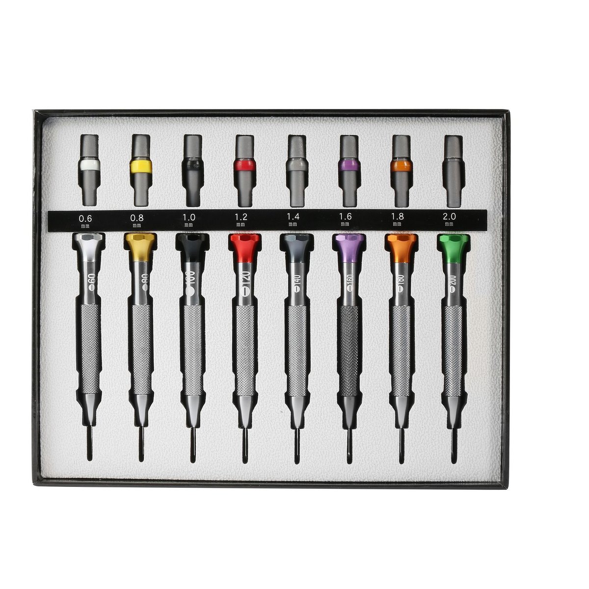 Uhrmacher Schraubendreher Set, 8 Stück, 0,6 - 2,0 mm