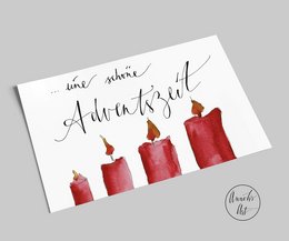 Ansichtkaart | Kerstkaart | Fijne adventstijd