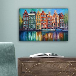 Canvas Painting - Wall Decoration Amsterdam - Oil - Grease - Painting - Art - Wall Decoration Living Room - Bedroom Decoration - Room Accessories - Canvas Paintings