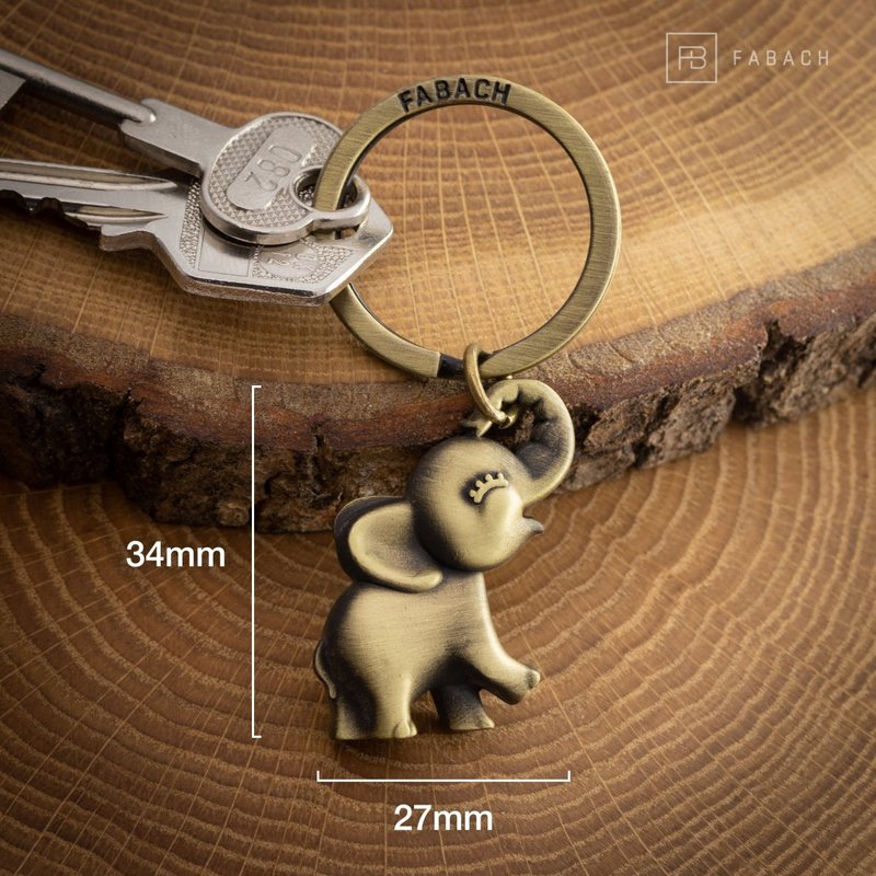 Portachiavi elefante "Jumbo" - simpatico ciondolo elefantino - portafortuna e regalo per gli amanti degli elefanti
