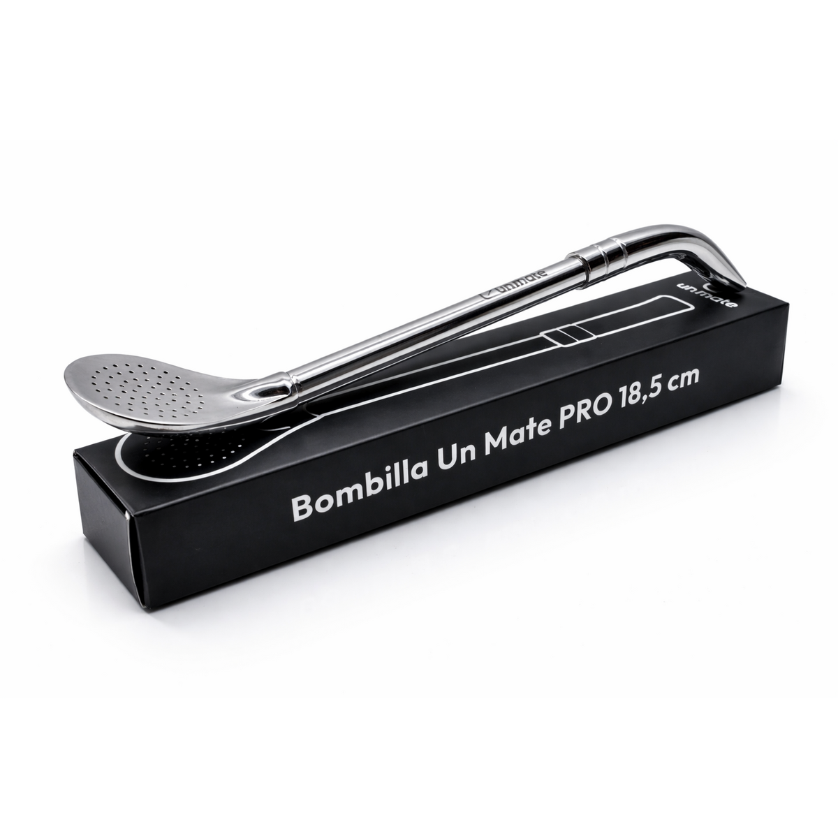 Bombilla Un Mate Pro 18,5 cm – Premium-Filterstrohhalm aus INOX-Stahl zum Trinken von Yerba Mate-Tee