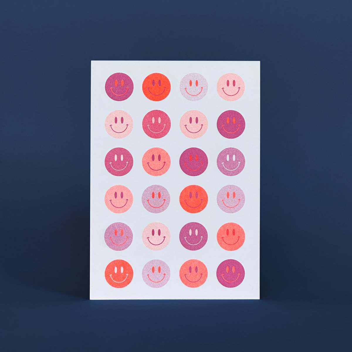 Risographie Postkarte – Lachen – DIN A6