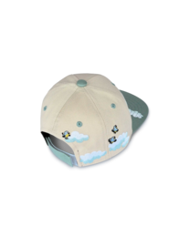 koaa – Den lille muldvarp “Over skyerne” – Snapback beige/blå