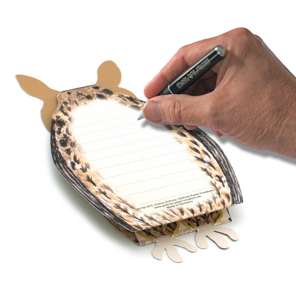 Chouette à carte animale 3D