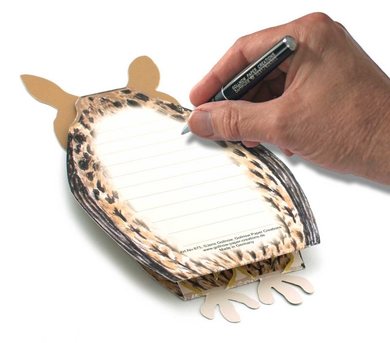 Chouette à carte animale 3D