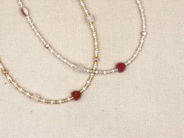 Ketting Kirana rozenkwarts, zilver of goud roestvrijstaal