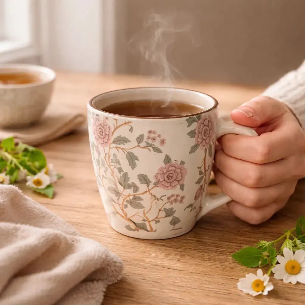Coffee Mug | Handcrafted Peony Handmade | Stoneware