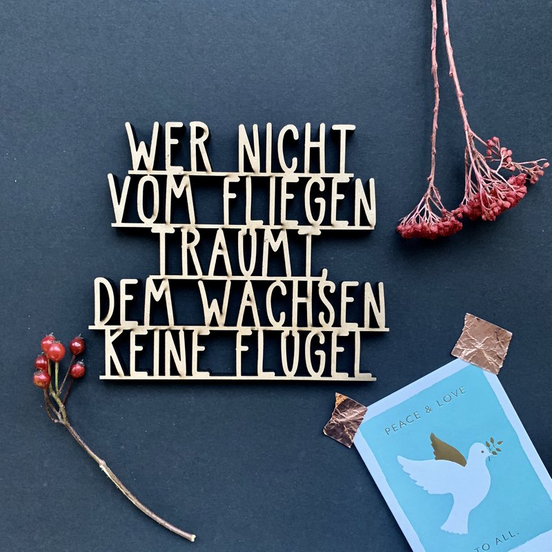 Wer nicht vom Fliegen träumt, dem wachsen keine Flügel - Gr. M