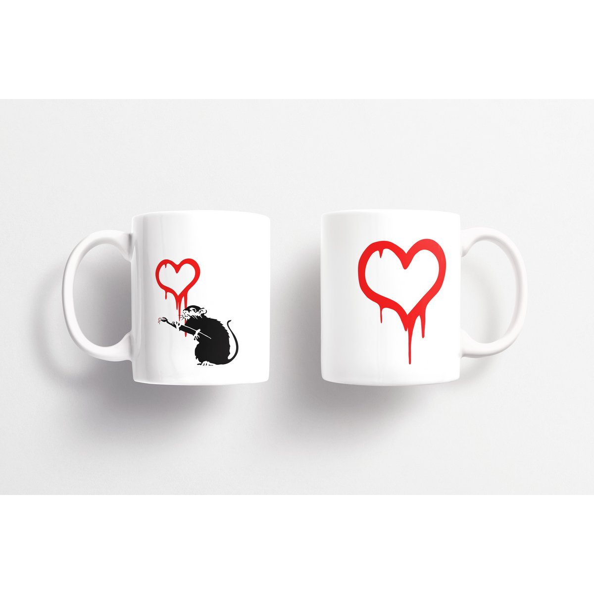 Taza Cerámica Banksy 325ml - Love rat