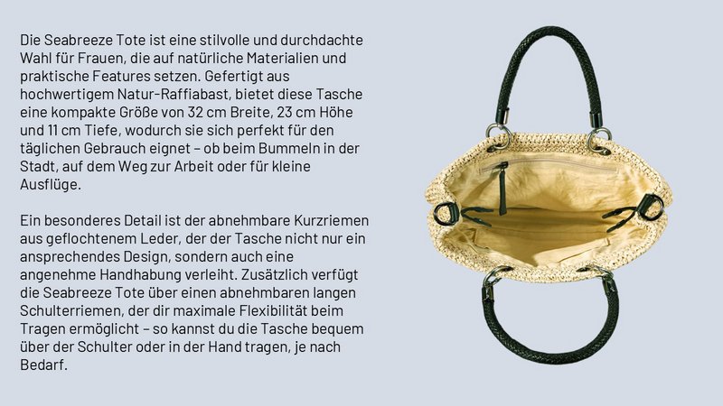 SEABREEZE TOTE raphia beige