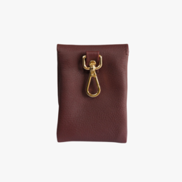 Pooch leather | Stylish Reward Bag for Dog Biscuits and Poo Bags - Bordeaux Red