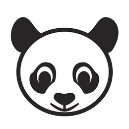 Panda hoved træ gummistempel