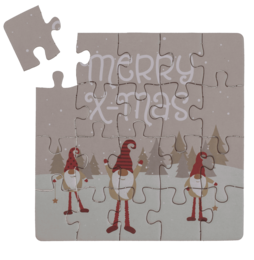 Square shape gift card, puzzle, X-Mas,