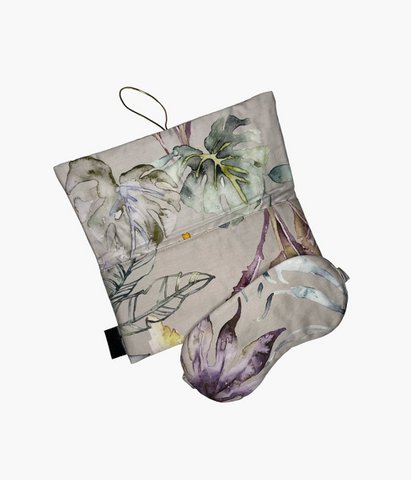 Slaapmasker met reisetui Flora Costera Almond