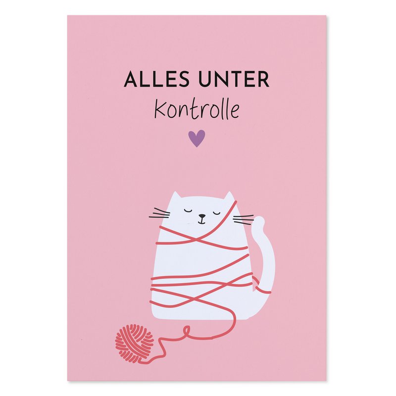 Lustige Postkarte mit Spruch „Alles unter Kontrolle“