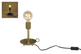 Bordlampe Blaker antik guldmetal 14x14x20cm