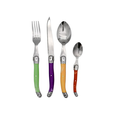 Laguiole Héritage Cutlery Set – Colored Handle – 24 pieces
