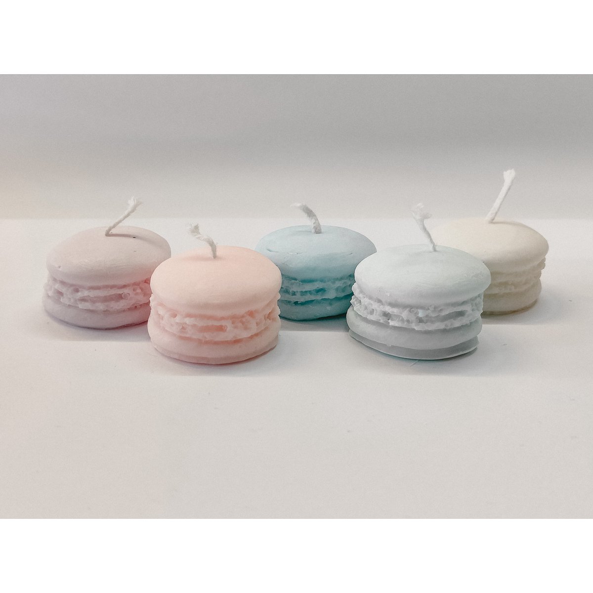 Set candele macarons - Set candele macarons da 5