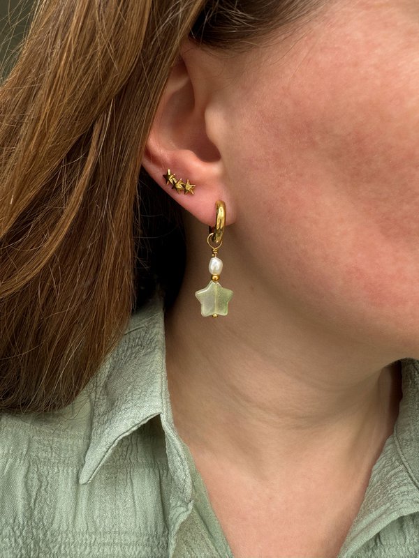 Boucles d'oreilles Pearl Star Gold colored