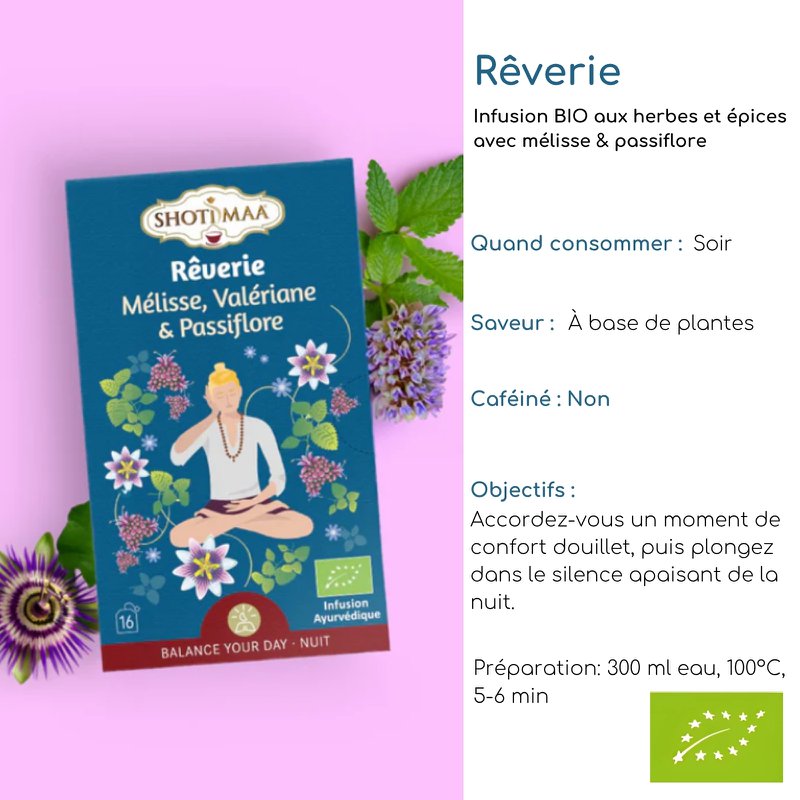 Bio-Kräutertee für die süße Nacht – natürliche entspannende und beruhigende Aufgüsse – koffeinfreier Bio-Kräutertee