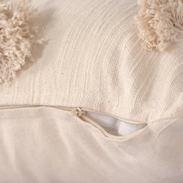 Fodera per cuscino | Pompon trapuntato 100% cotone | 45x45 cm