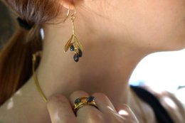 Nature-Inspired Olive Leaf Ring, Adjustable Gold-Plated Brass Band (Women’s Size)