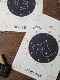 ASTROLOGY CHOCOLATES -BLACK- PHOTO FRAME PACKAGING © + CARD