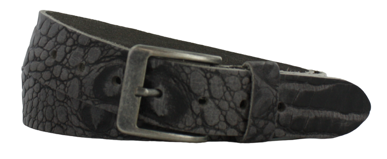 Waist belt 4cm | Grain leather crocodile print