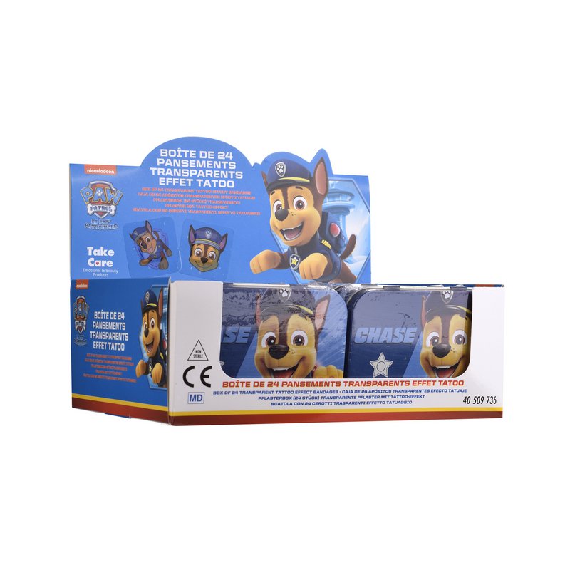 Paw Patrol - Chase - Metal box of 24 plasters