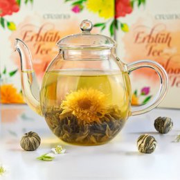 ErblühTea geschenkdoos in modern bloemmotief - witte thee-editie (6 verschillende soorten)