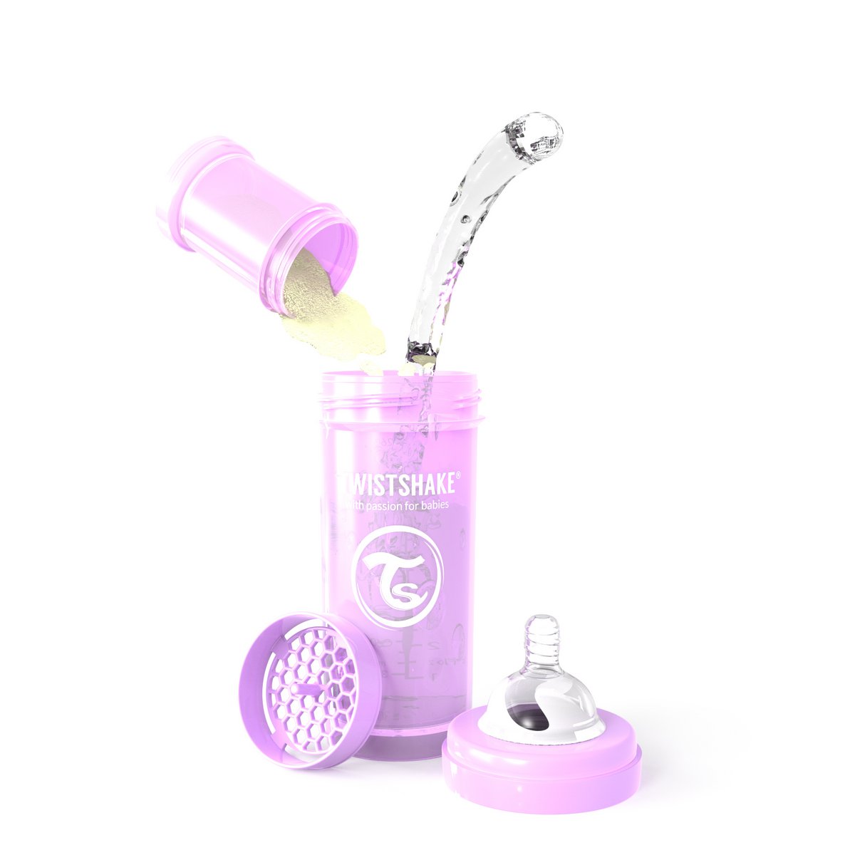 Bottle of anti-colic 260ml pastel purple