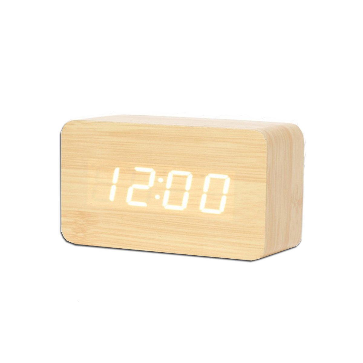 Sveglia in legno beige medio