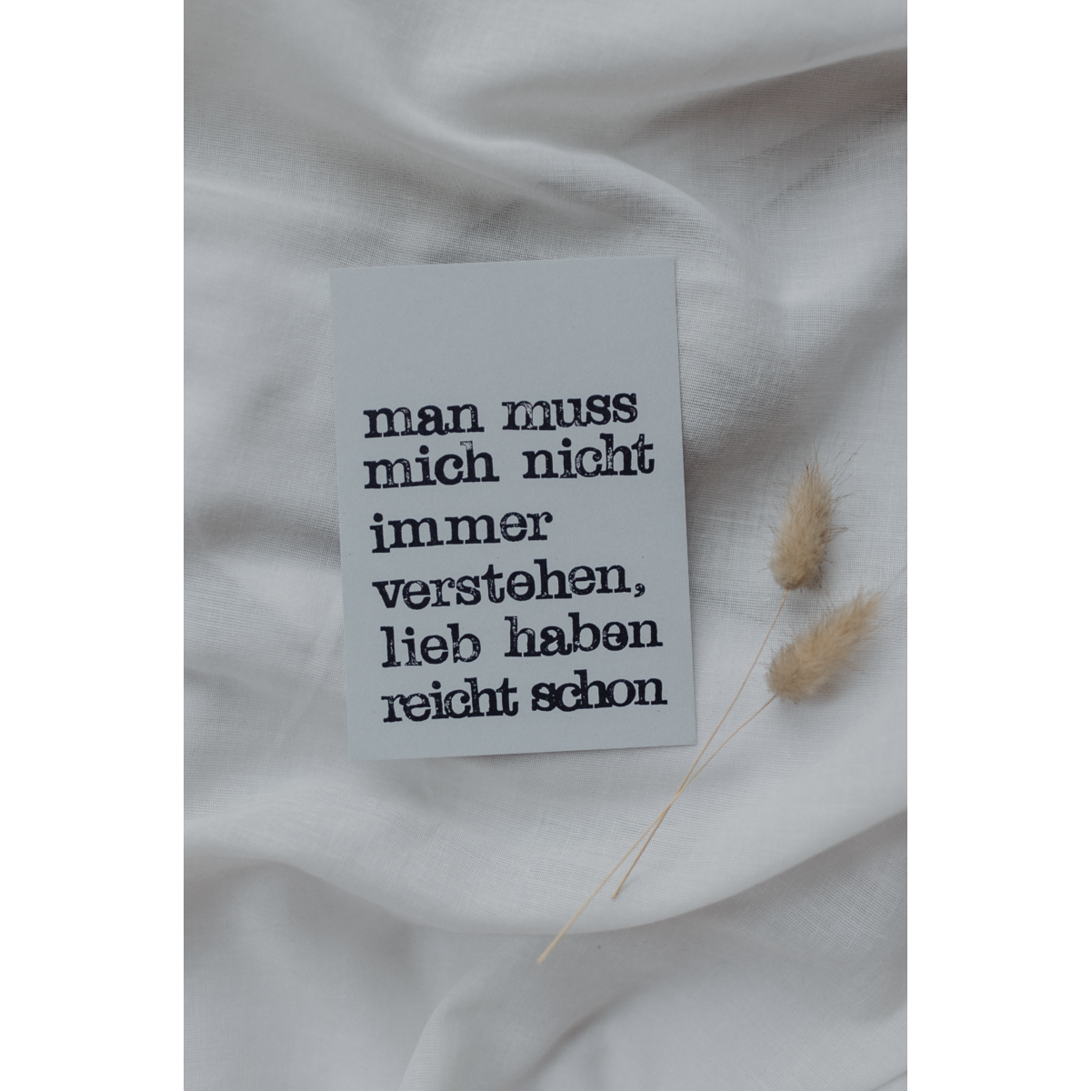 Stamped Postcard "lieb haben"