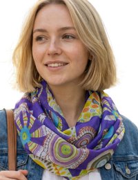 Sunsa set de 3 bufandas de lazo, bufanda de lazo para mujer, pañuelo redondo hecho de 100% algodón, bufanda de tubo para ella, bufanda redonda para verano/primavera/otoño