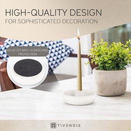 Ronda candle holder made of concrete - stylish and durable Modern design | Perfect for any ambience
