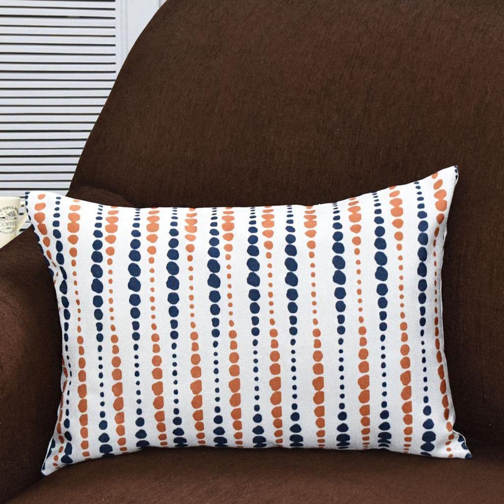 Kussenhoes | Rechthoekige jute oranje set van 2 | 30x46cm
