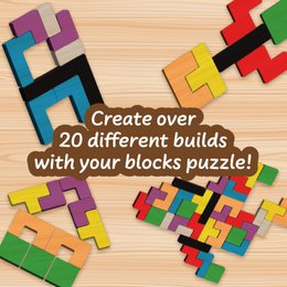 Tetris Holzspielzeug für Kinder (7 Sprachen)