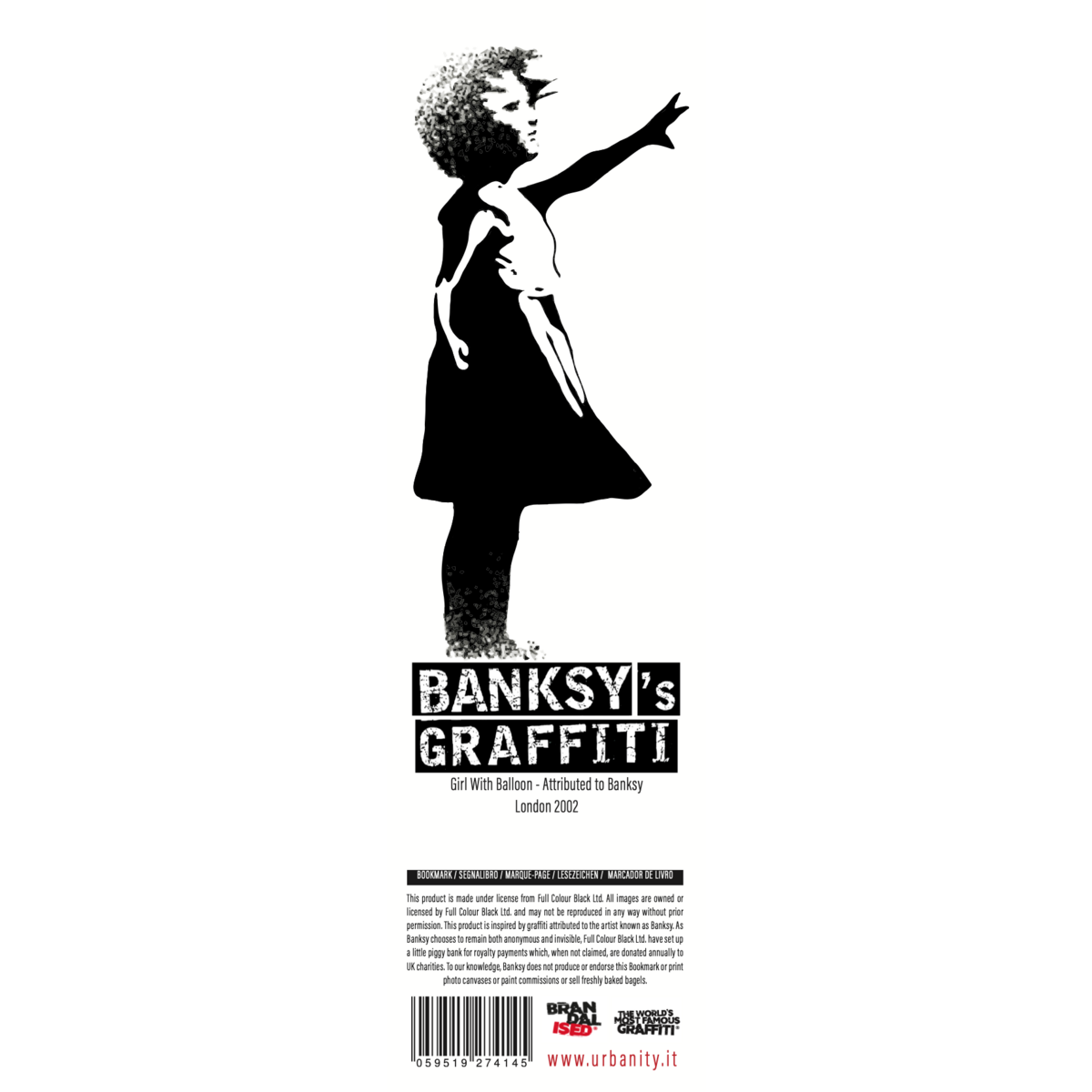 Banksy bogmærke "Soft-Touch - Pige med ballon