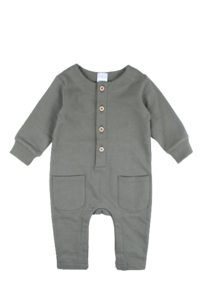 Schlafanzug lang 1tlg unisex grün