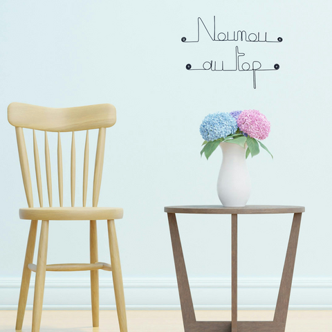 End of school year gift "Nanny on top" - Wire wall decoration to pin