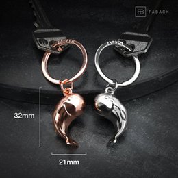 "Moby" whales keychain - romantic partner gift - two keychains for couples girlfriends sisters