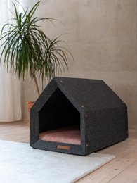 Pethome Idealny domek dla psa i kota - ciemnoszary/recykling