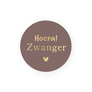 Stickers Zwanger | Goudfolie