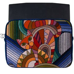 Laptoptasche - mozaik kat - 38x28x2,5 cm