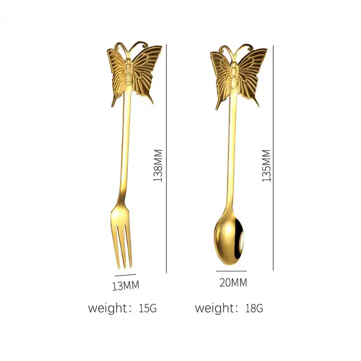 "Butterfly" spoon - For tea, coffee or desserts - 4 colors available