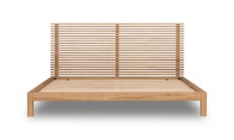 Tanner EU Super King (180 x 200) Platform Bed in Flaxen